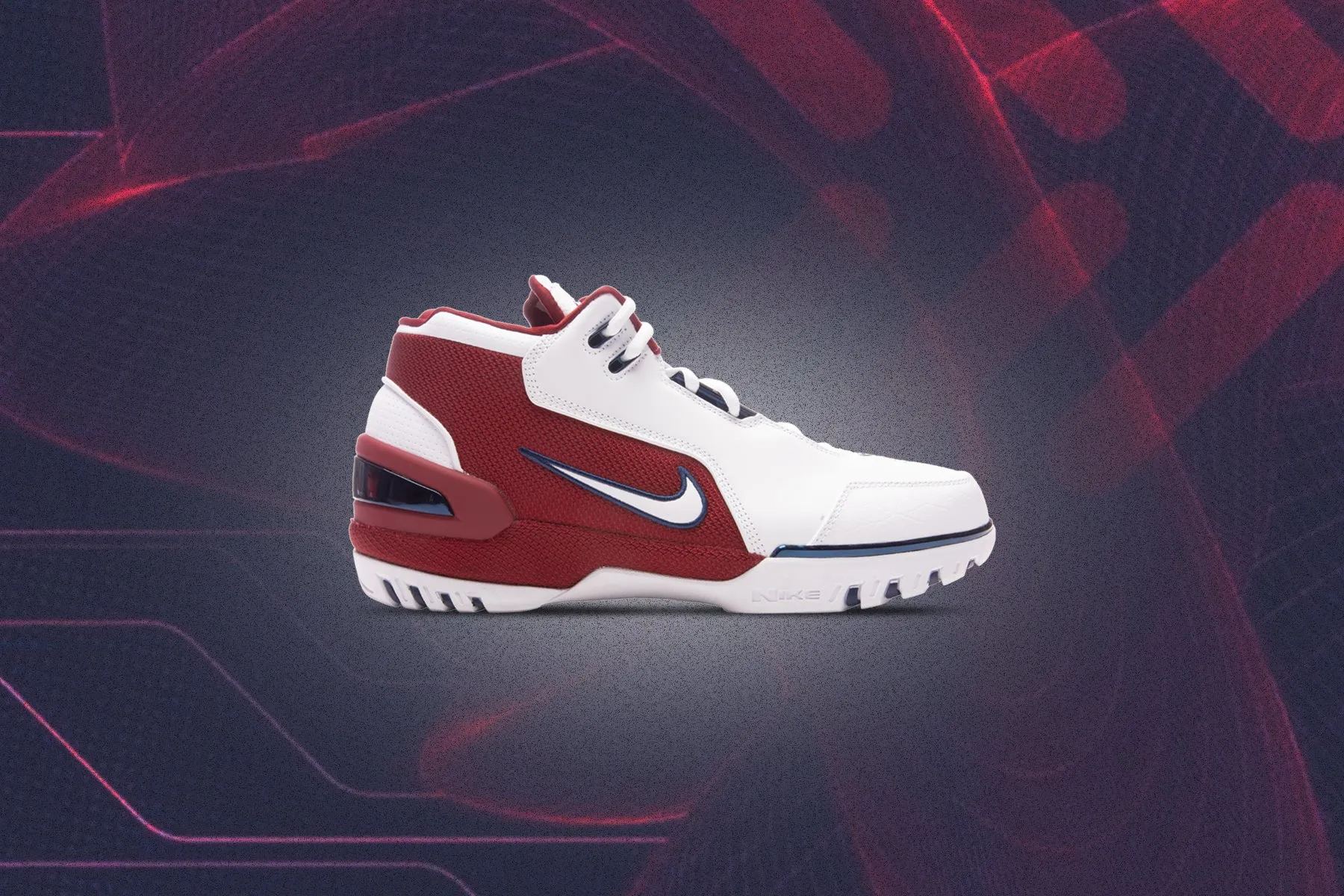 Air Zoom Generation White and Varsity Crimson - White/White/Midnight Navy