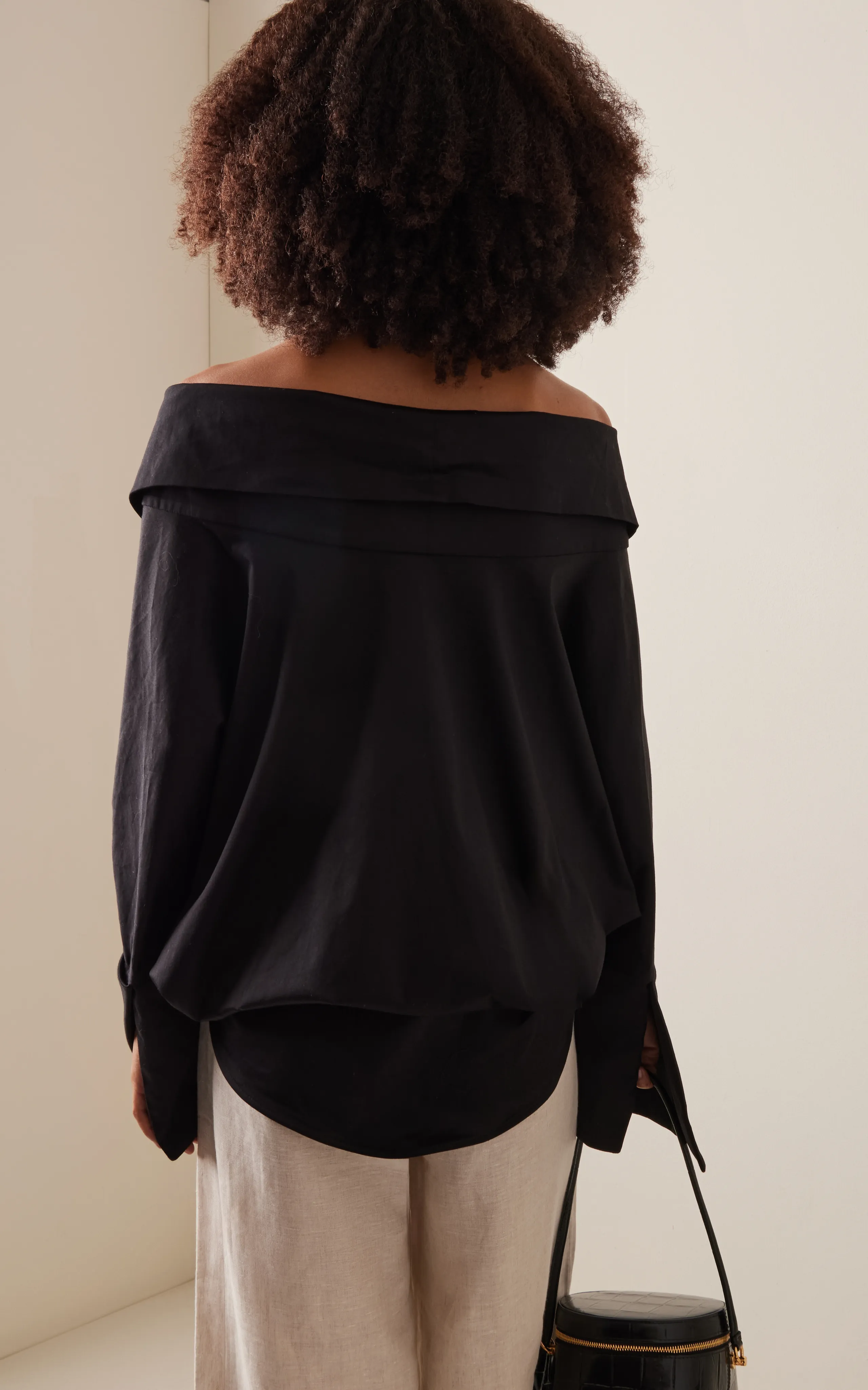 Andres Otalora Muchos Latidos Off-The-Shoulder Cotton Poplin Top