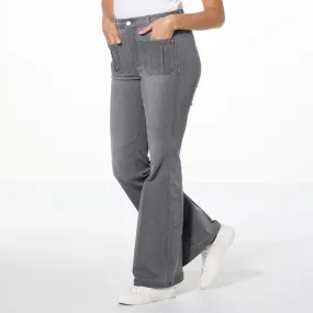      As Is G by Giuliana The Trouser G-Soft Denim Sateen Wide-Leg Jean     