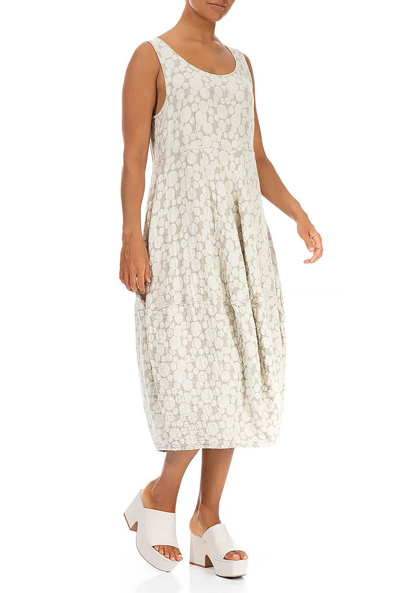 Balloon Textured Natural Linen Dress