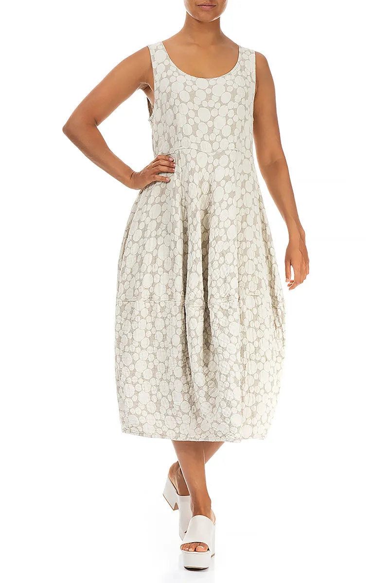 Balloon Textured Natural Linen Dress