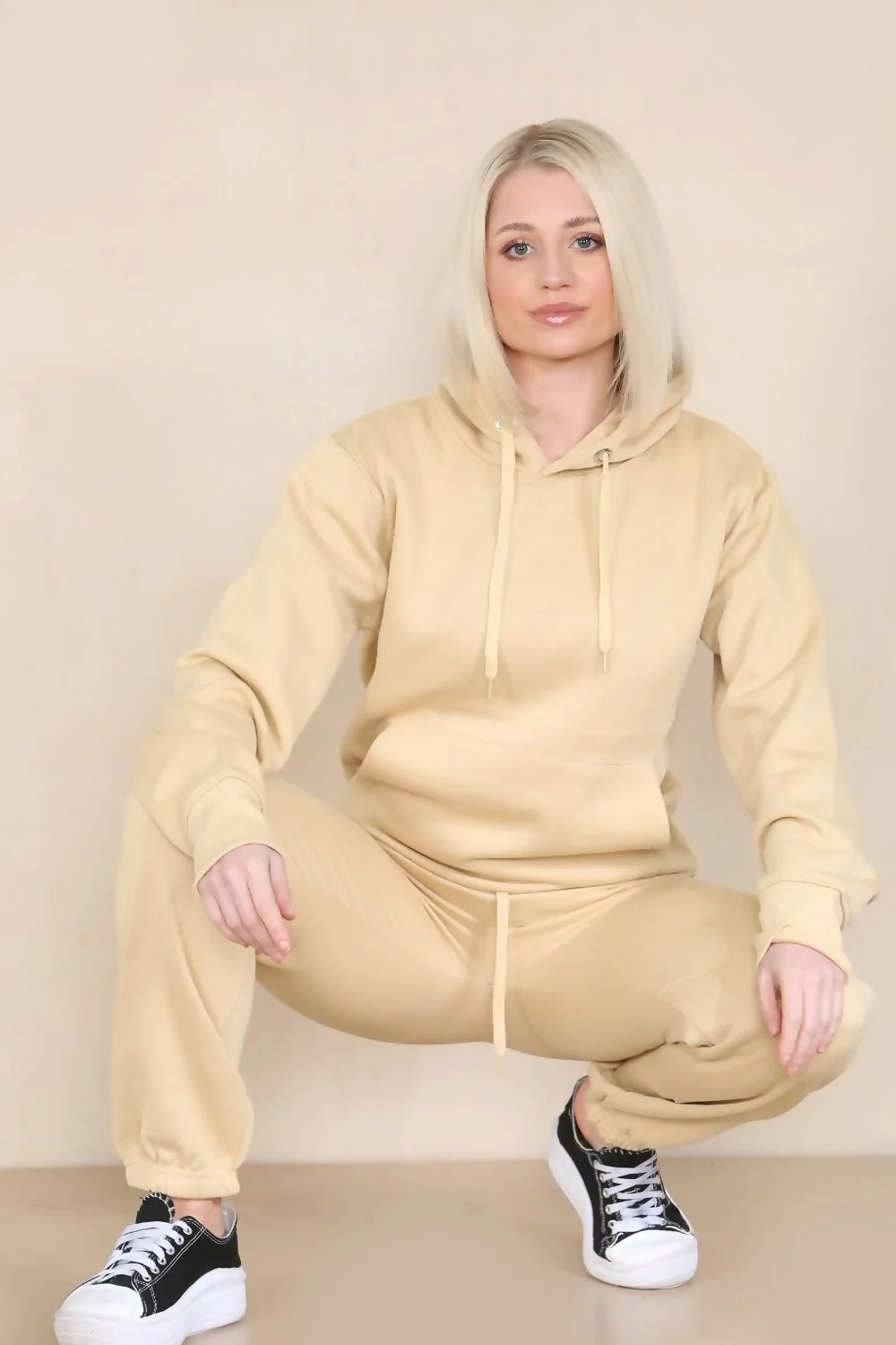 Beige Oversized Hoody and Jogger Co-Ord 