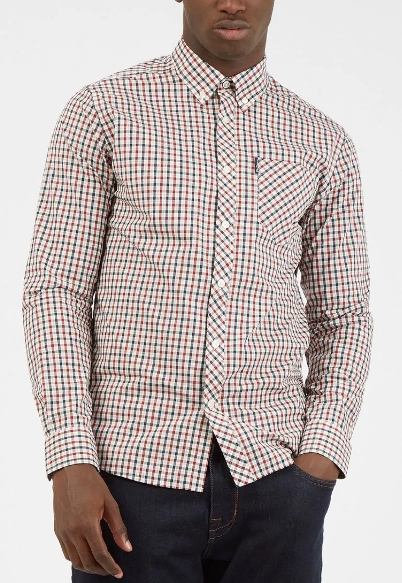 Ben Sherman House Check Long Sleeve Shirt Red