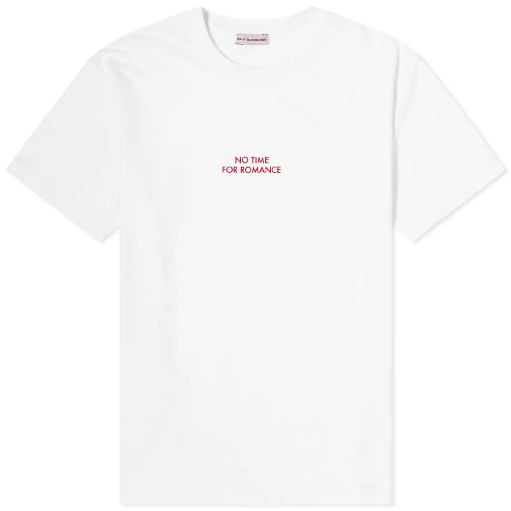 Bisous Skateboards No Time For Romance T-ShirtWhite & Red