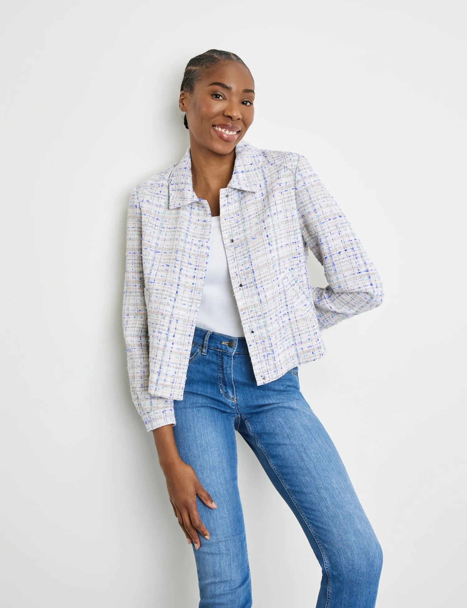 Blazer jacket with a bouclé effect - Designer clothes shop | Designer brands clothes | Womens designer clothes | Designer brands