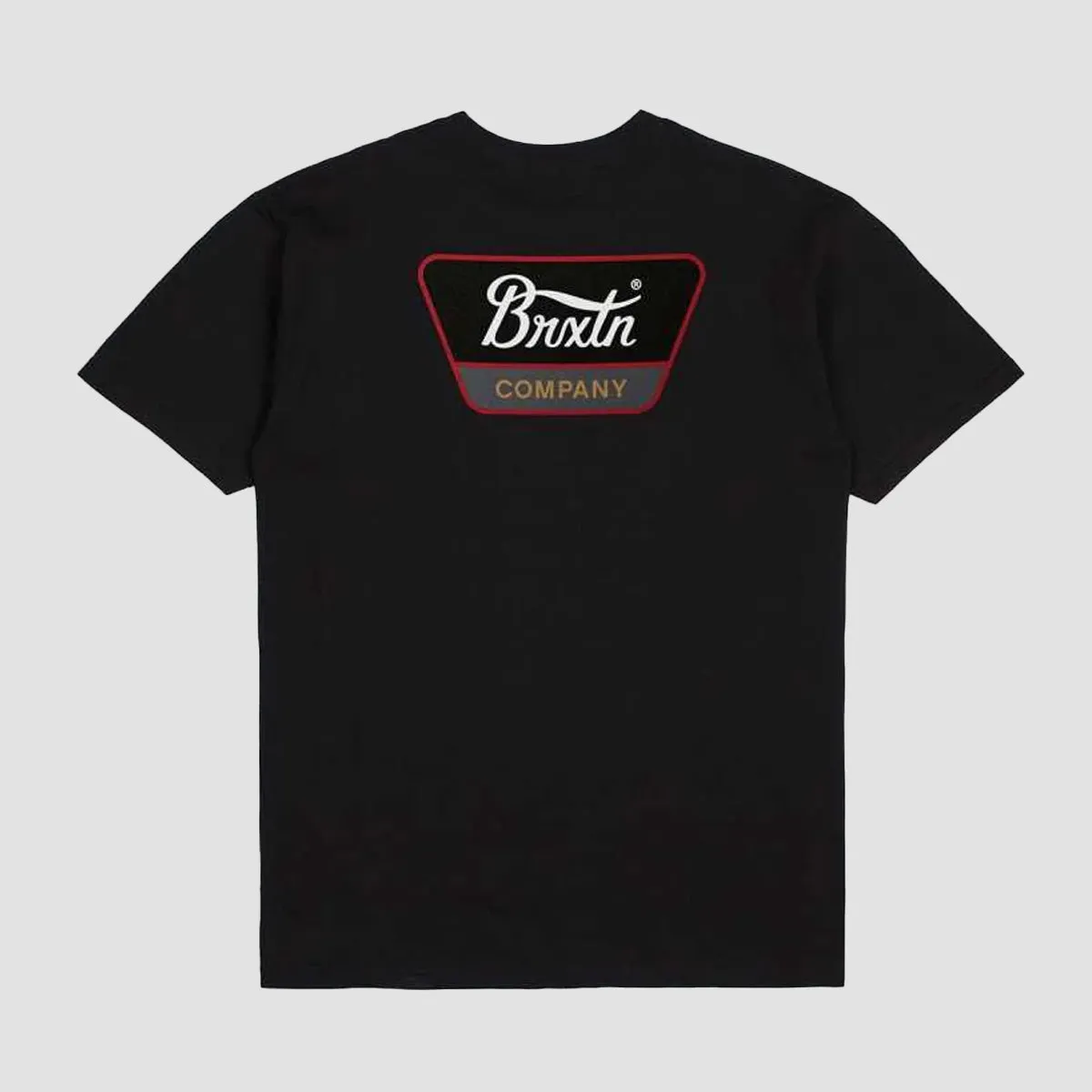 Brixton Linwood T-Shirt Black/Casa Red/White