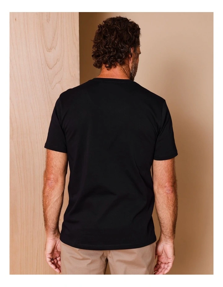 Brixton Plain V-Neck T-Shirt in Black