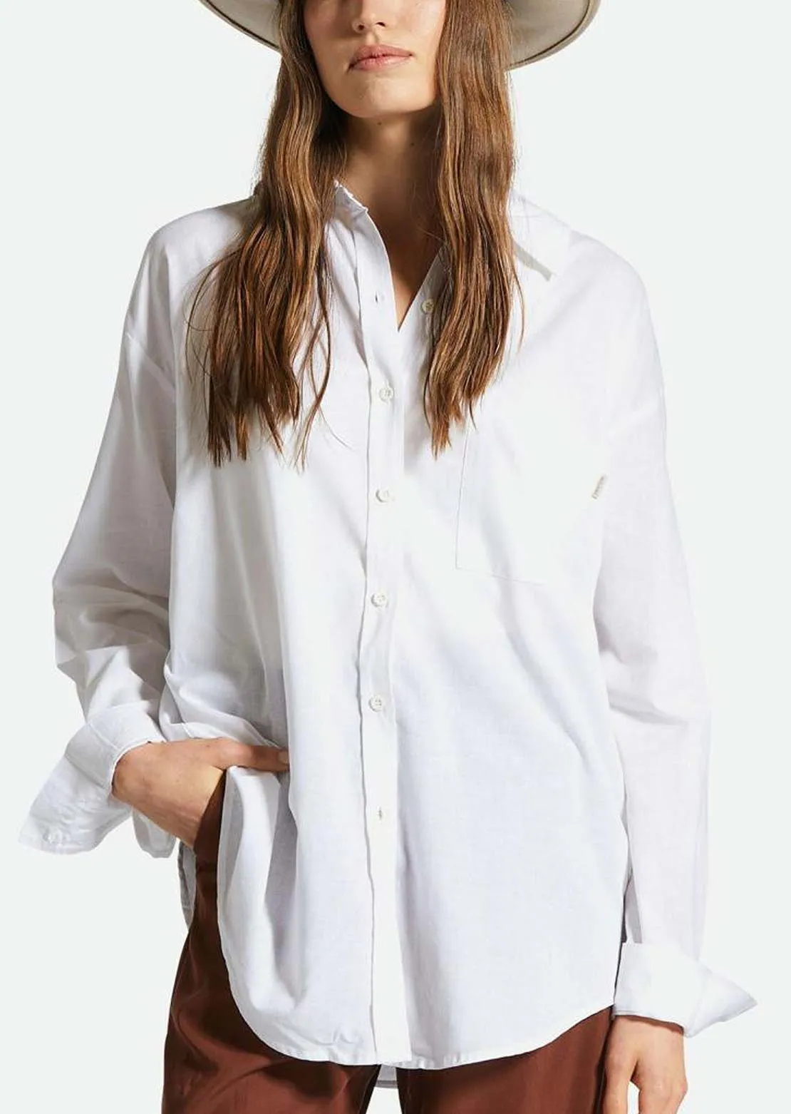 Brixton Women's Sidney Oversized Woven Longsleeve Shirt