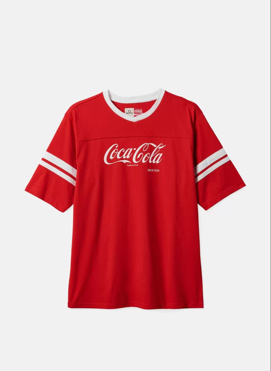 Brixton X Coca Cola Football T-Shirt Red