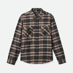 Brixton – Bowery Flannel Shirt Black Charcoal Off White | Eddie Franks Rye