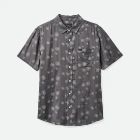 Brixton – Charter Slub Short Sleeve Shirt Charcoal Sol | Eddie Franks Rye