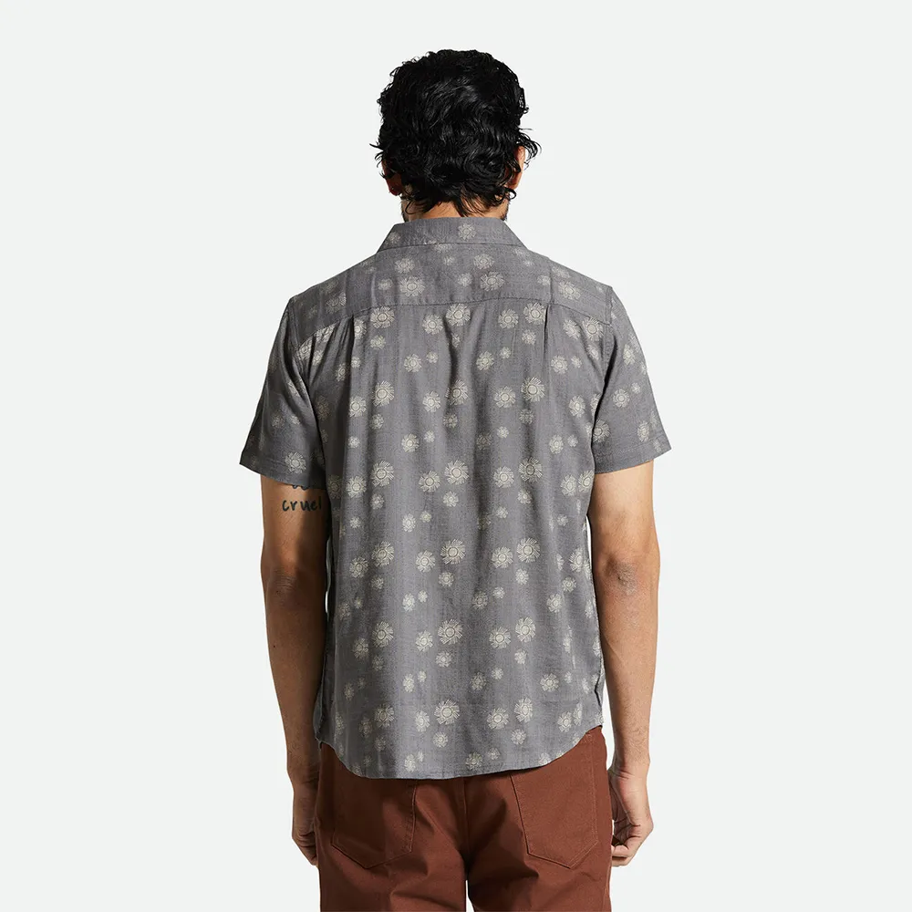 Brixton – Charter Slub Short Sleeve Shirt Charcoal Sol | Eddie Franks Rye