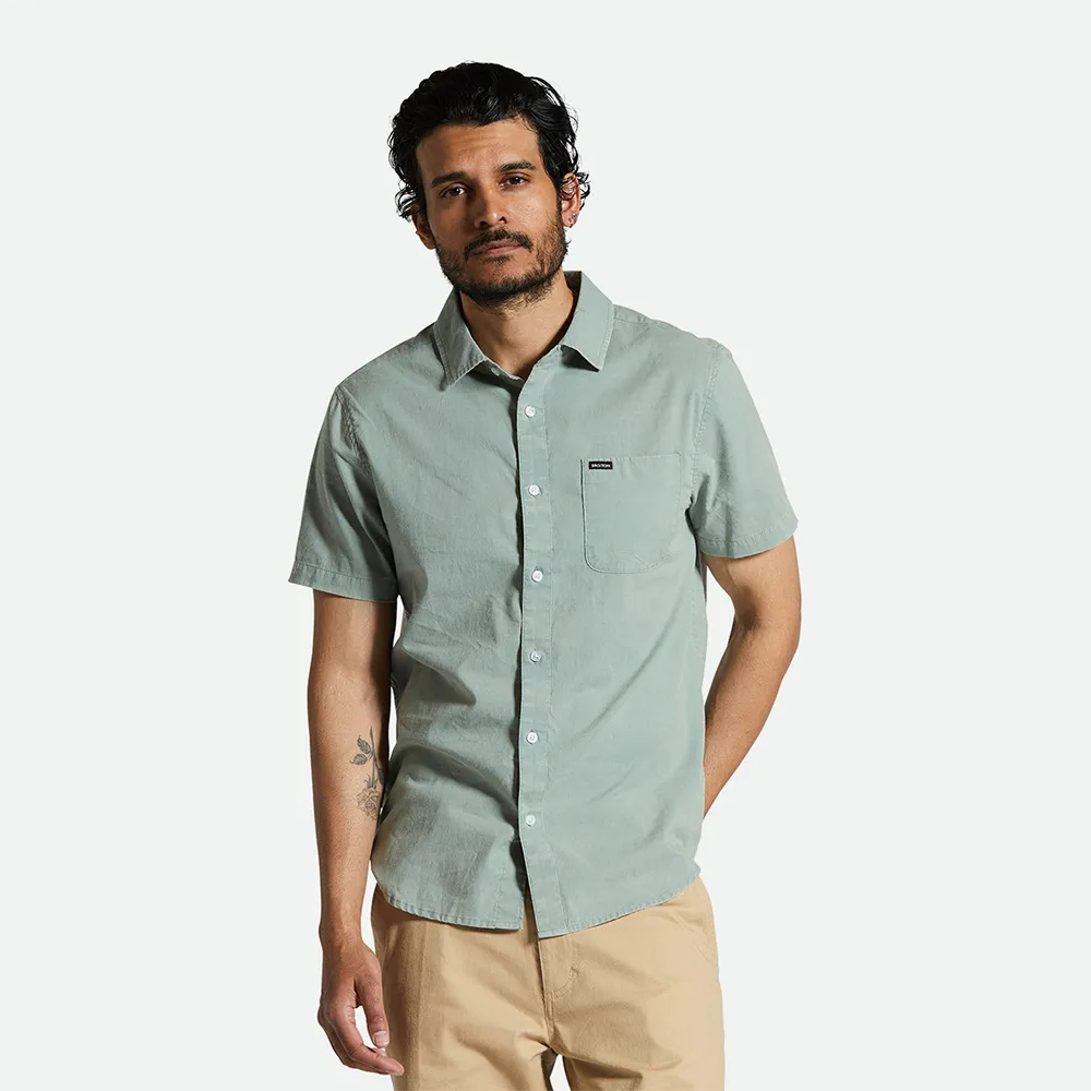 Brixton – Charter Sol Wash Short Sleeve Shirt Chinois Green Wash | Eddie Franks Rye