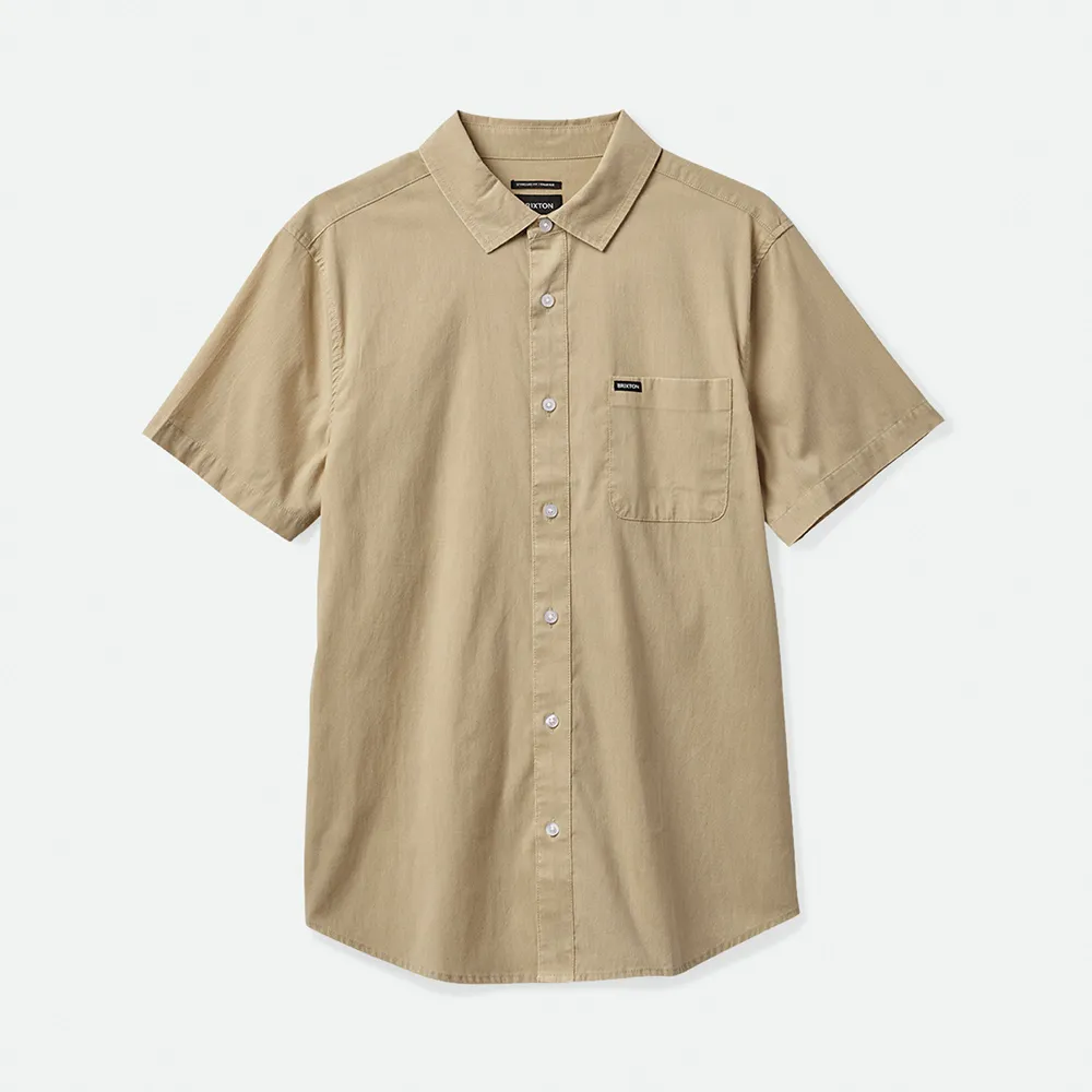 Brixton – Charter Sol Wash Short Sleeve Shirt Oat Milk Wash | Eddie Franks Rye