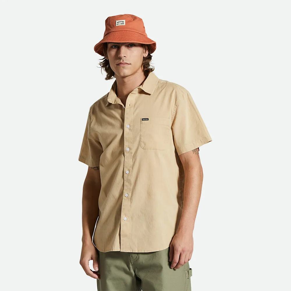 Brixton – Charter Sol Wash Short Sleeve Shirt Oat Milk Wash | Eddie Franks Rye