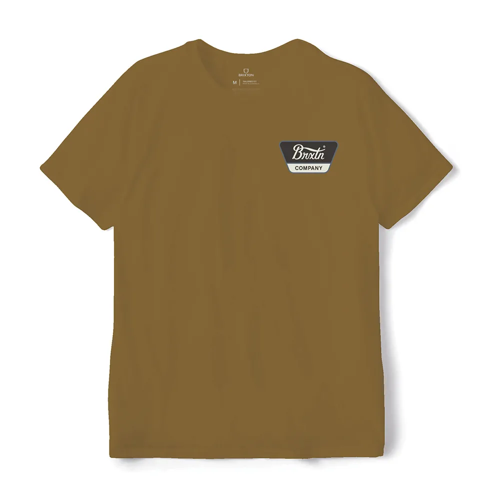 Brixton – Linwood STT T-Shirt Golden Brown Washed Black Off | Eddie Franks Rye