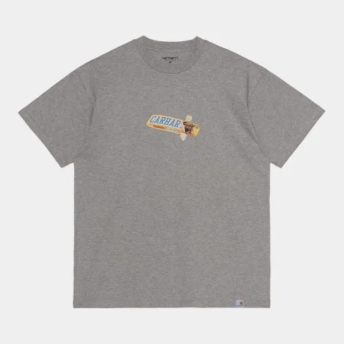 Carhartt WIP Chocolate Bar T-Shirt Grey Heather The S/S Chocolate Bar T-Shirt is constructed from organic cotton jersey and feat