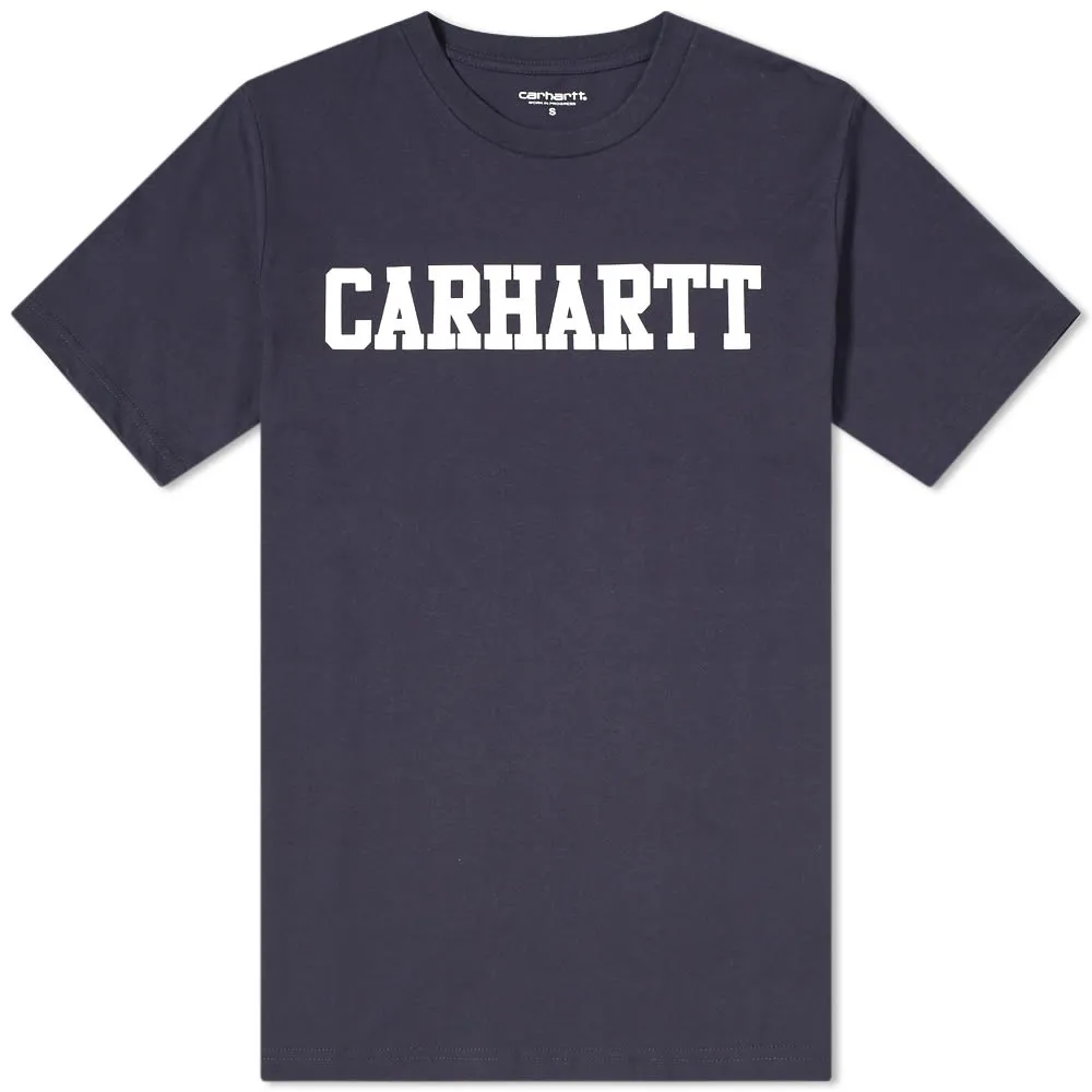 Carhartt WIP College TeeDark Navy & White