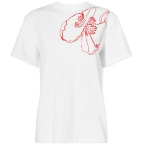 Cecilie Bahnsen Juno T-shirtWhite Poppy Red