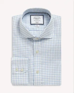 Charles Tyrwhitt Richmond Weave Classic Fit Shirt Blue Check