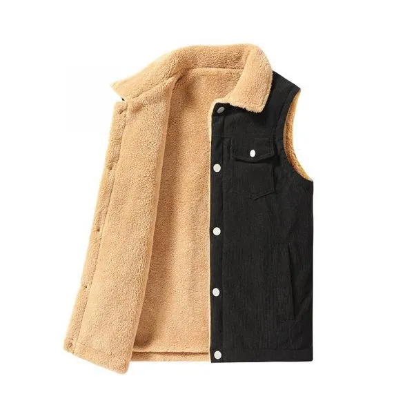 Corduroy sleeveless jacket for men