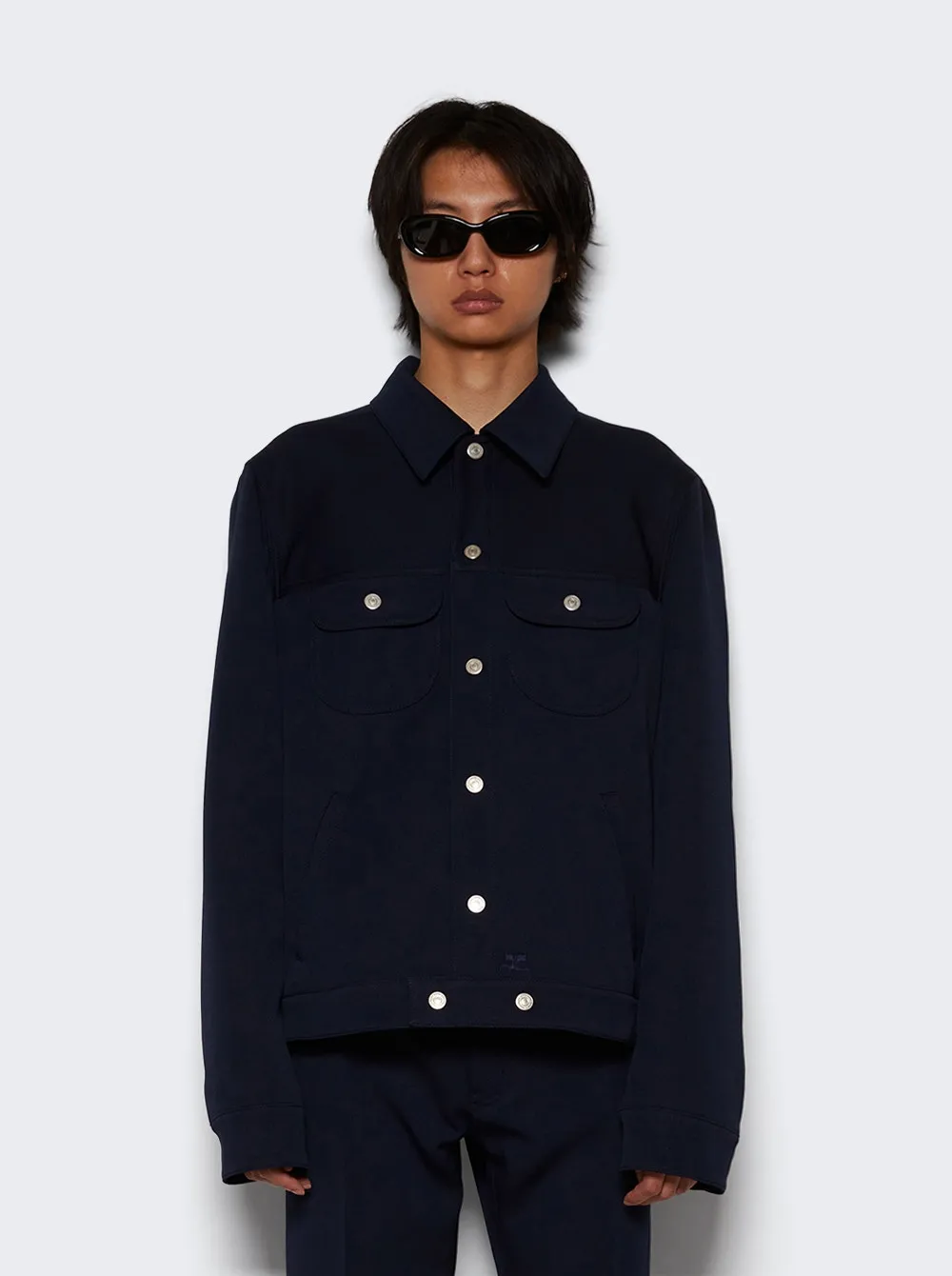 Courrèges   Twill Trucker Jacket Navy 