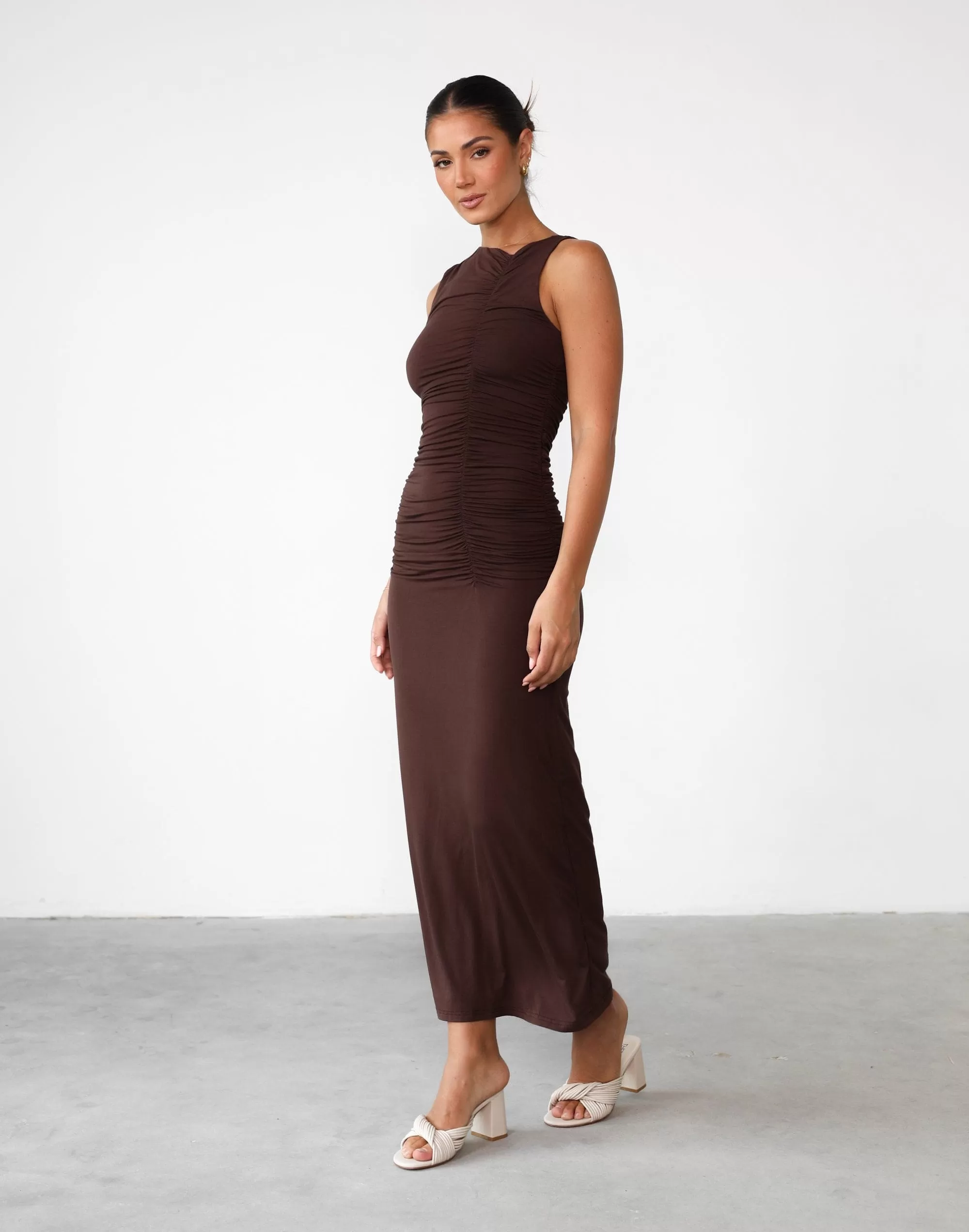 Delphine Maxi Dress (Cocoa)