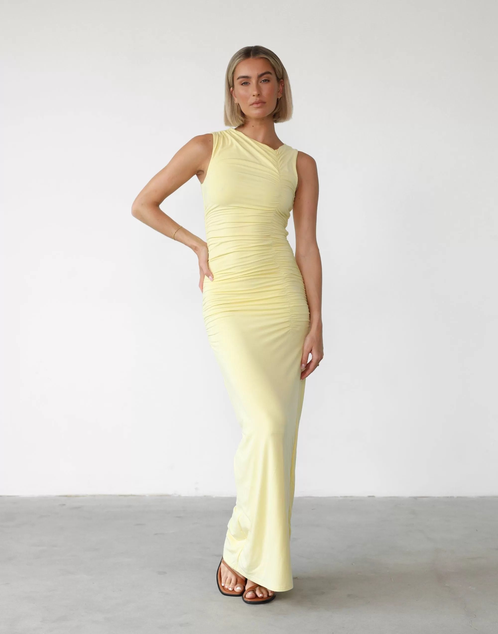 Delphine Maxi Dress (Lemon)