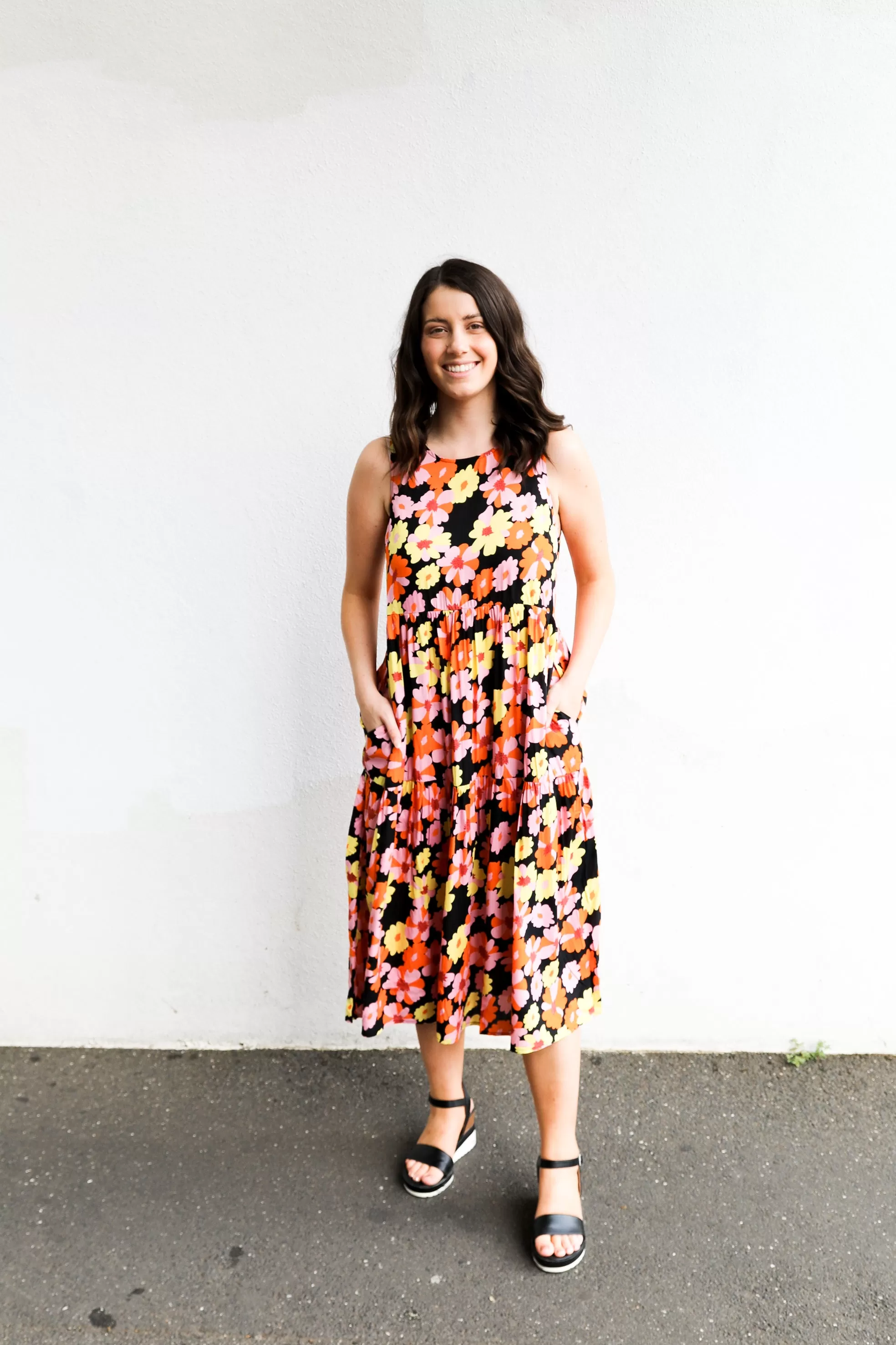 Dorit Dress (Black Floral Multi)