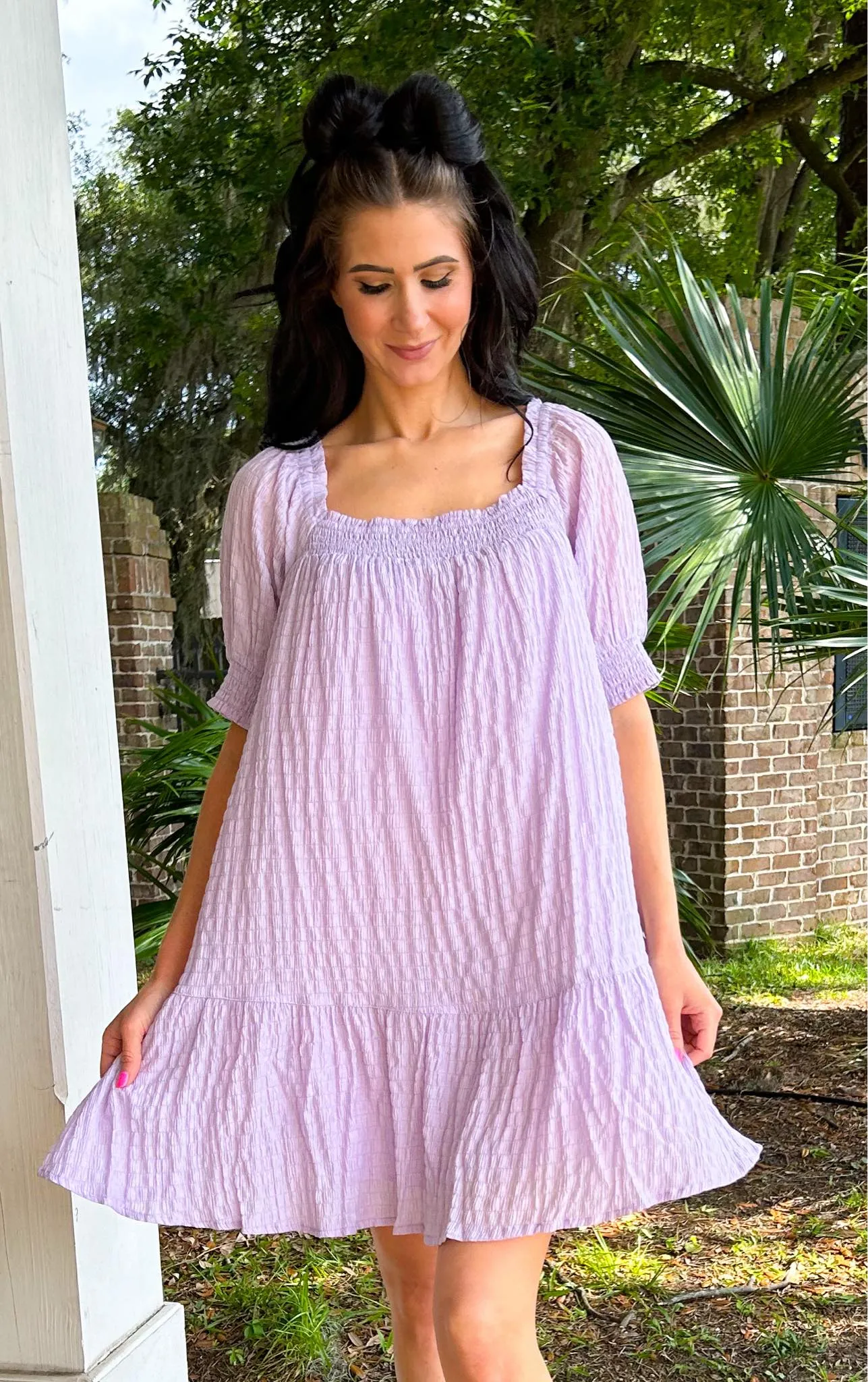 Easy Textured Dress | Lavender