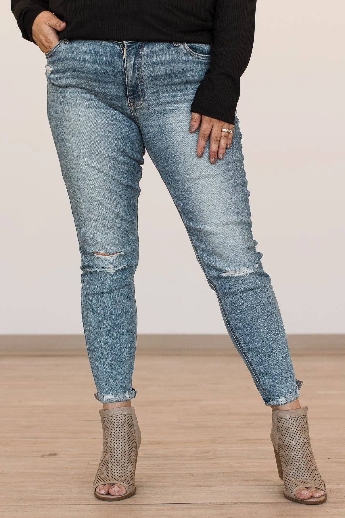 Eunina Mid-Rise Skinny Jeans- Malia Wash