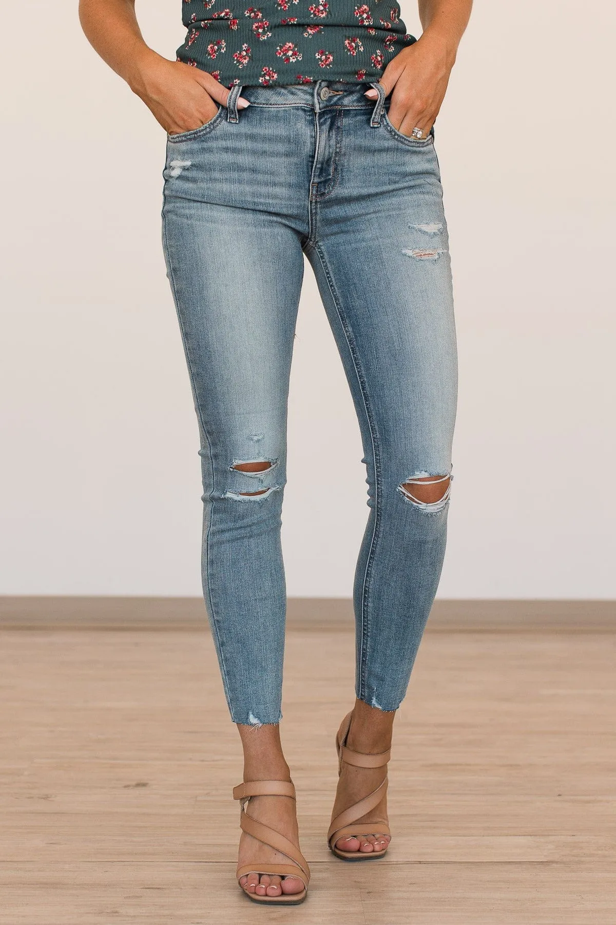 Eunina Mid-Rise Skinny Jeans- Malia Wash