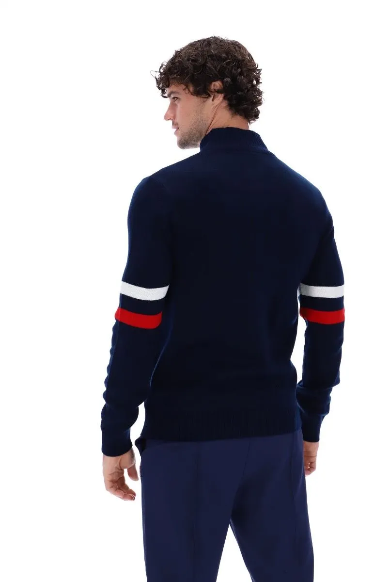 Fila Harrison Quarter Zip Jumper Navy/White/Red