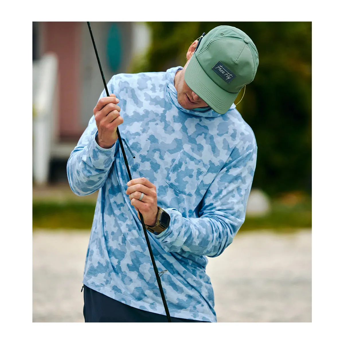 Free Fly Bamboo Lightweight Hoody Tidewater Camo