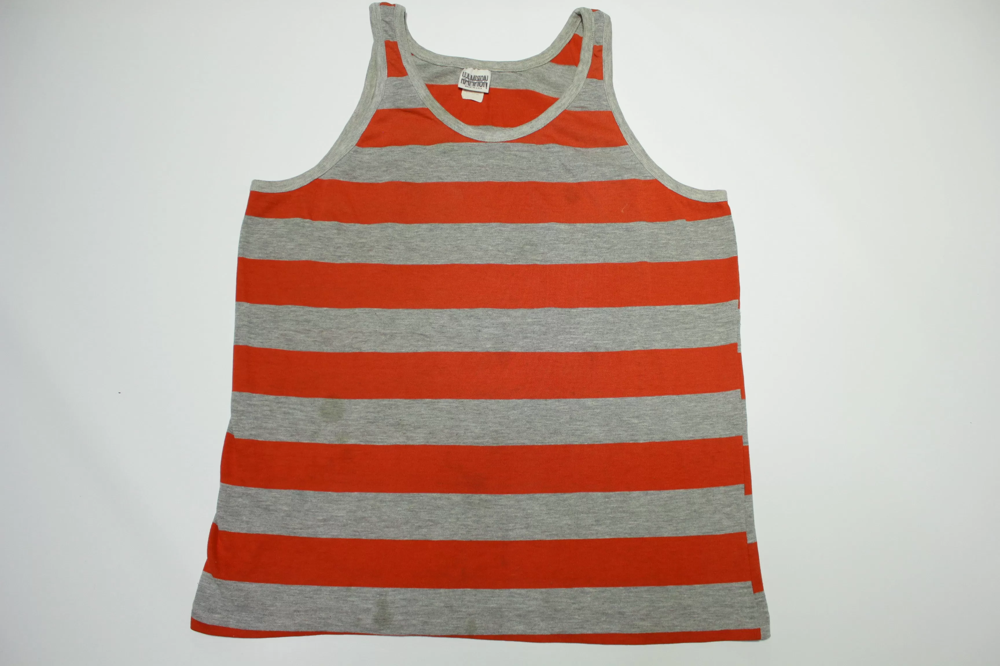 Hampton Made In USA Vintage 80's Striped Tank Top Shirt