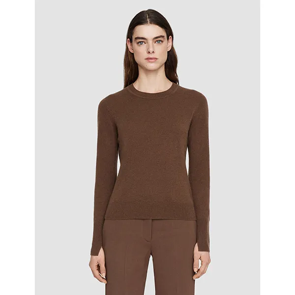 JOSEPH Round Nk Cashmere Sweater Arabica