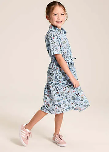 Joules Kids Textured Cotton Shirt Dress | Grattan