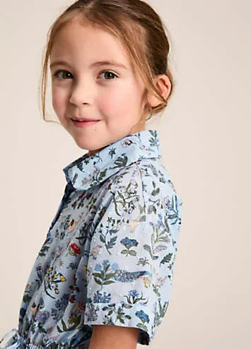 Joules Kids Textured Cotton Shirt Dress | Grattan