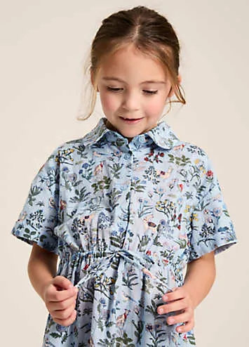 Joules Kids Textured Cotton Shirt Dress | Grattan