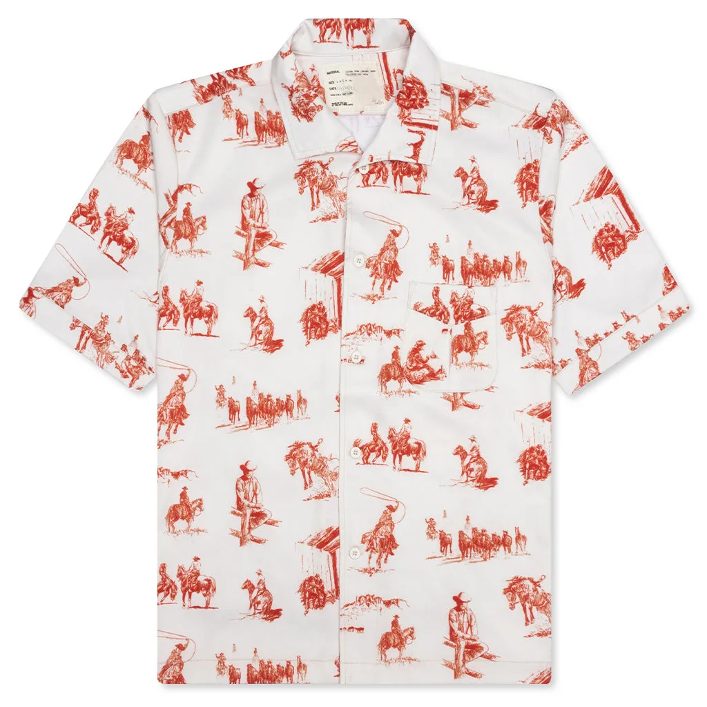 Keyes Shirt - Bone/Red