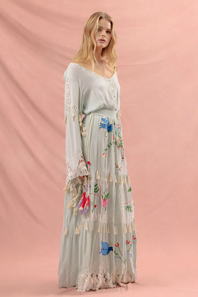 Little Bear - Maxi Dress in Pastel Jade