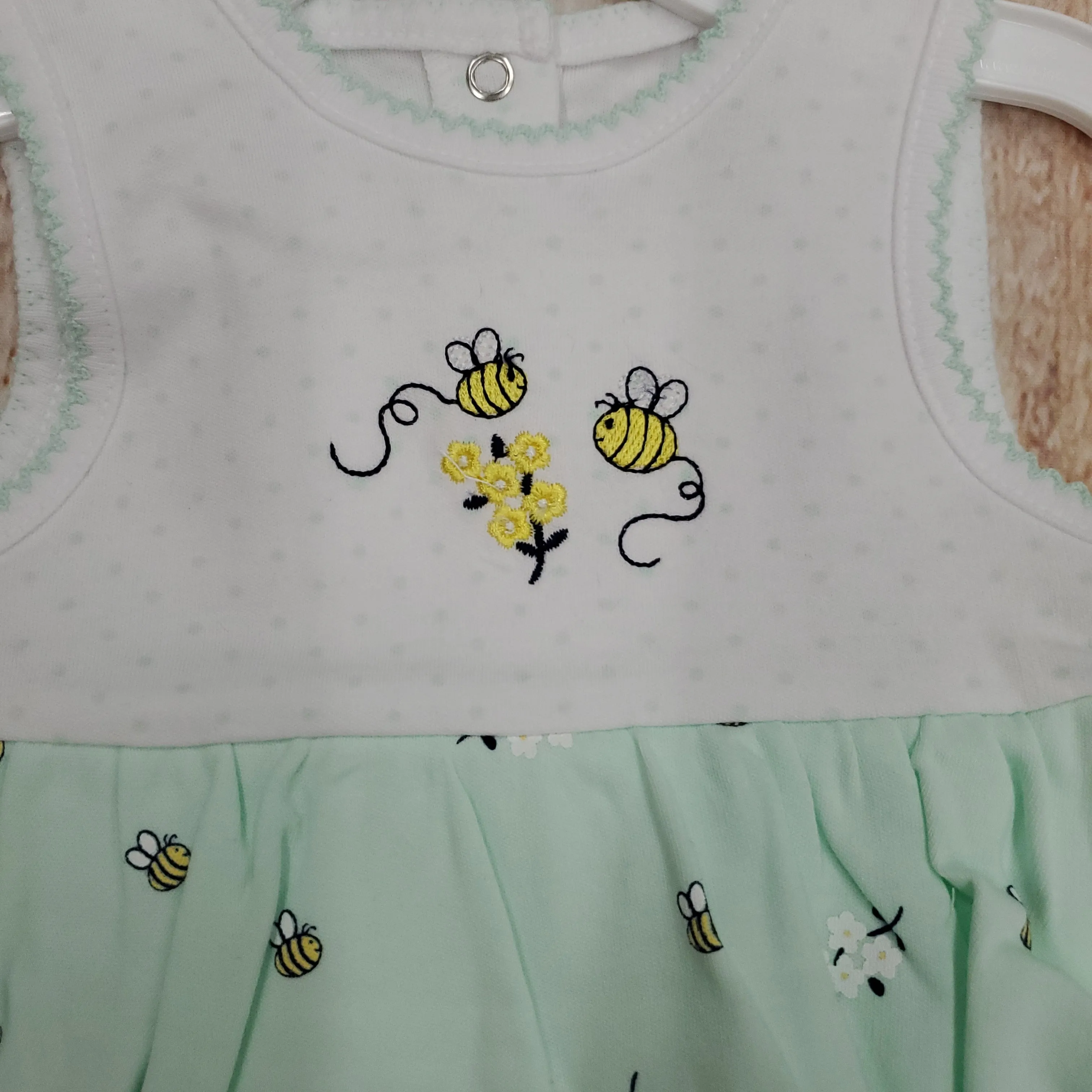 LITTLE BUMBLE BEE POPOVER DRESS