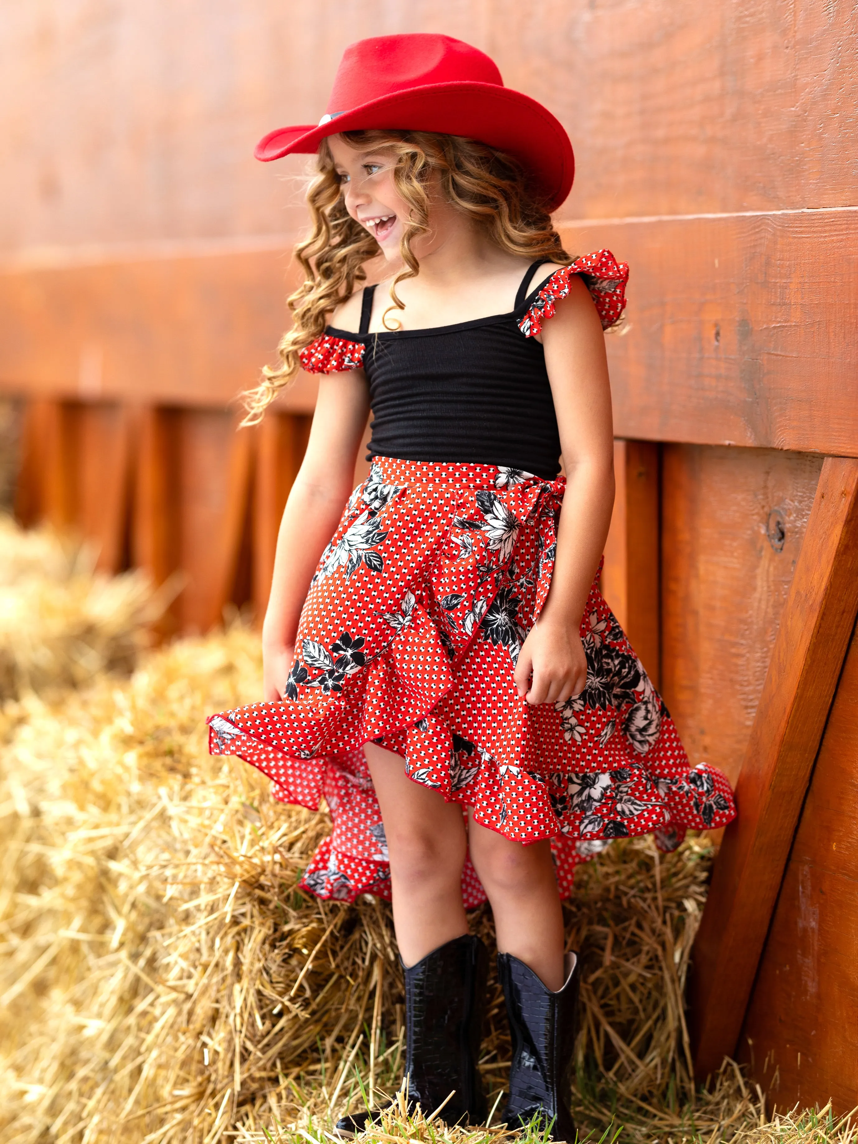 Little Lady Smocked Wrap Dress