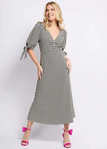 Little Mistress Mono Stripe Midaxi Dress by Vogue Williams | Grattan