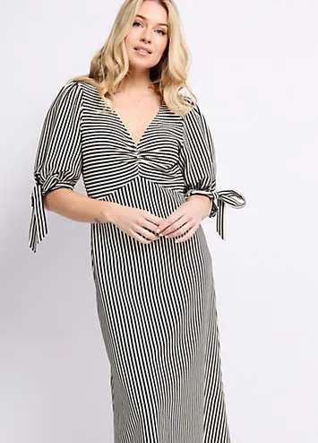 Little Mistress Mono Stripe Midaxi Dress by Vogue Williams | Grattan