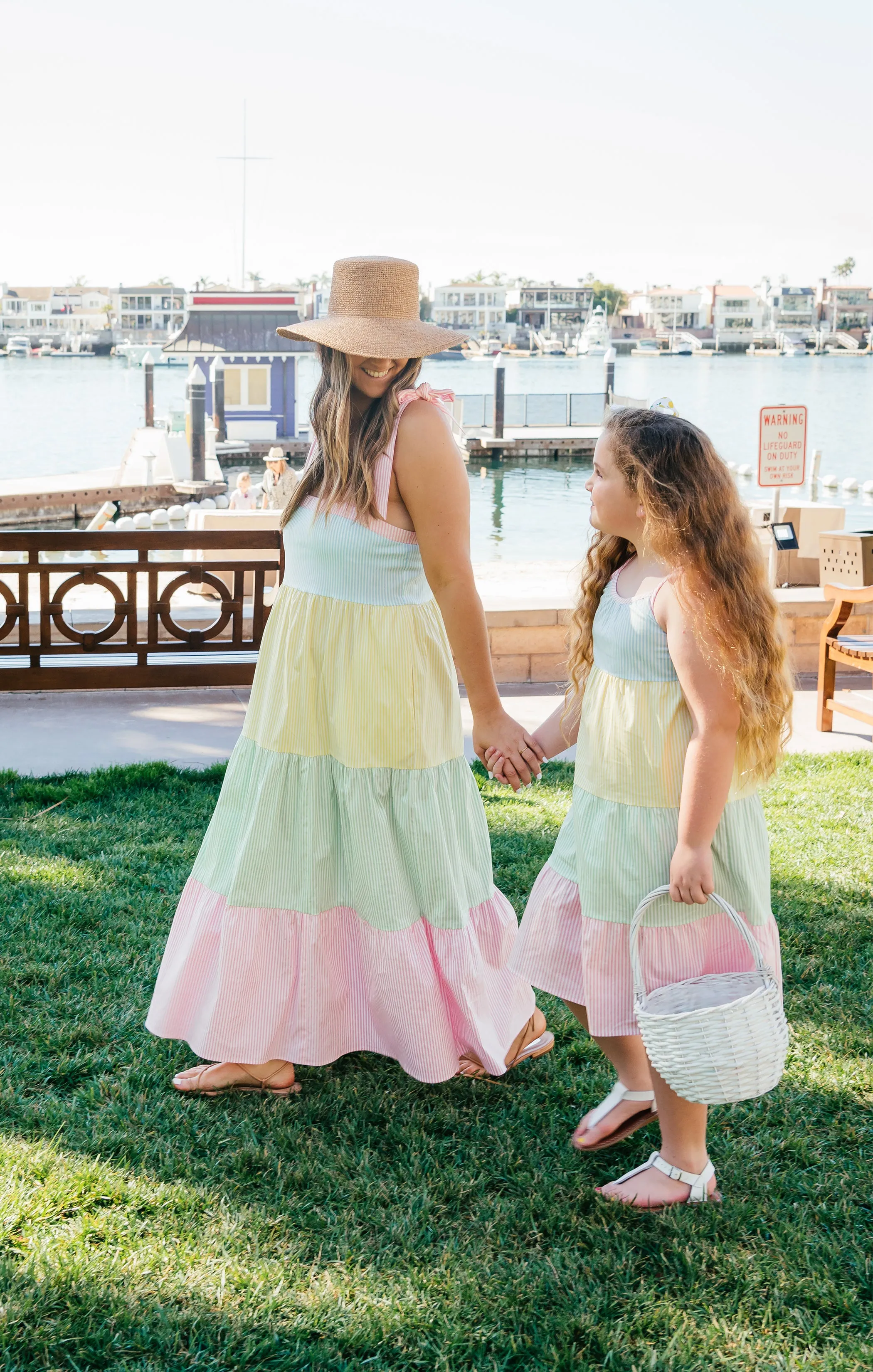 Little Sabrina Dress ~ Mixed Easter Stripe