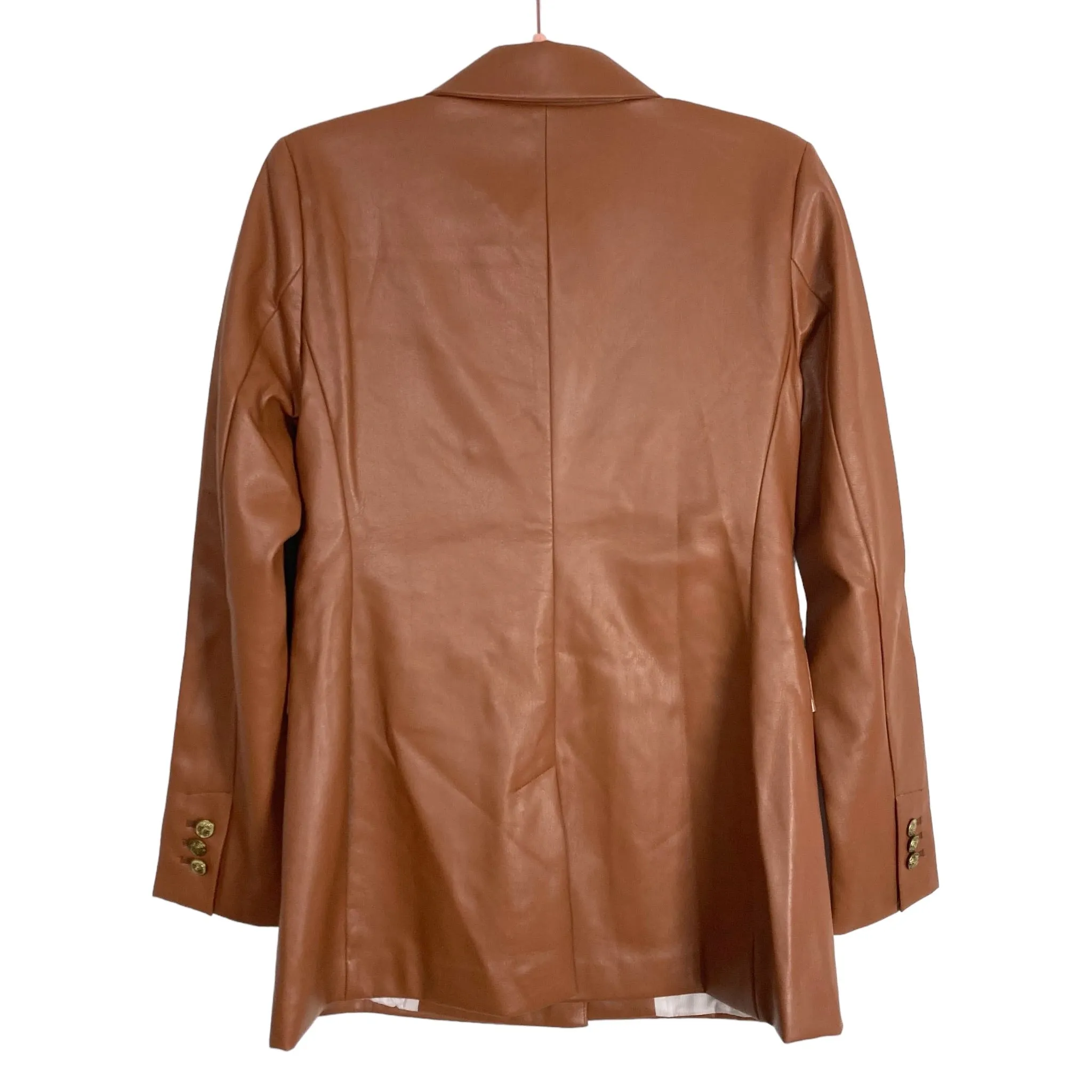 LOFT Brown Faux Leather Jacket NWT- Size 0 (sold out online)