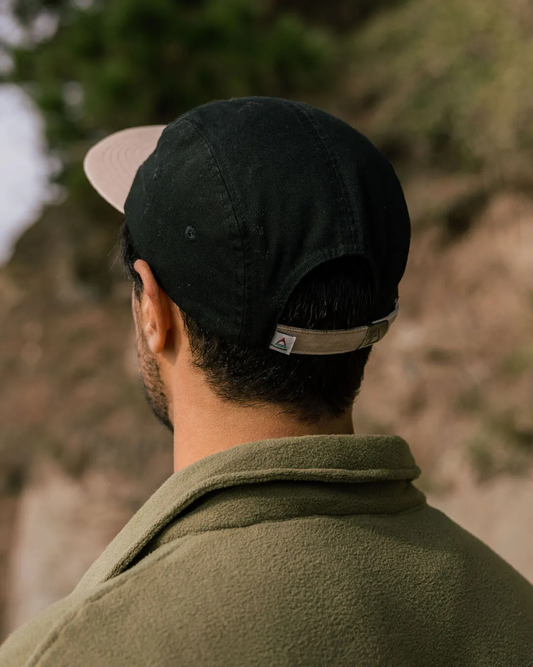 Love The Wild Recycled Cotton 5 Panel Cap - Black