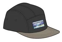 Love The Wild Recycled Cotton 5 Panel Cap - Black