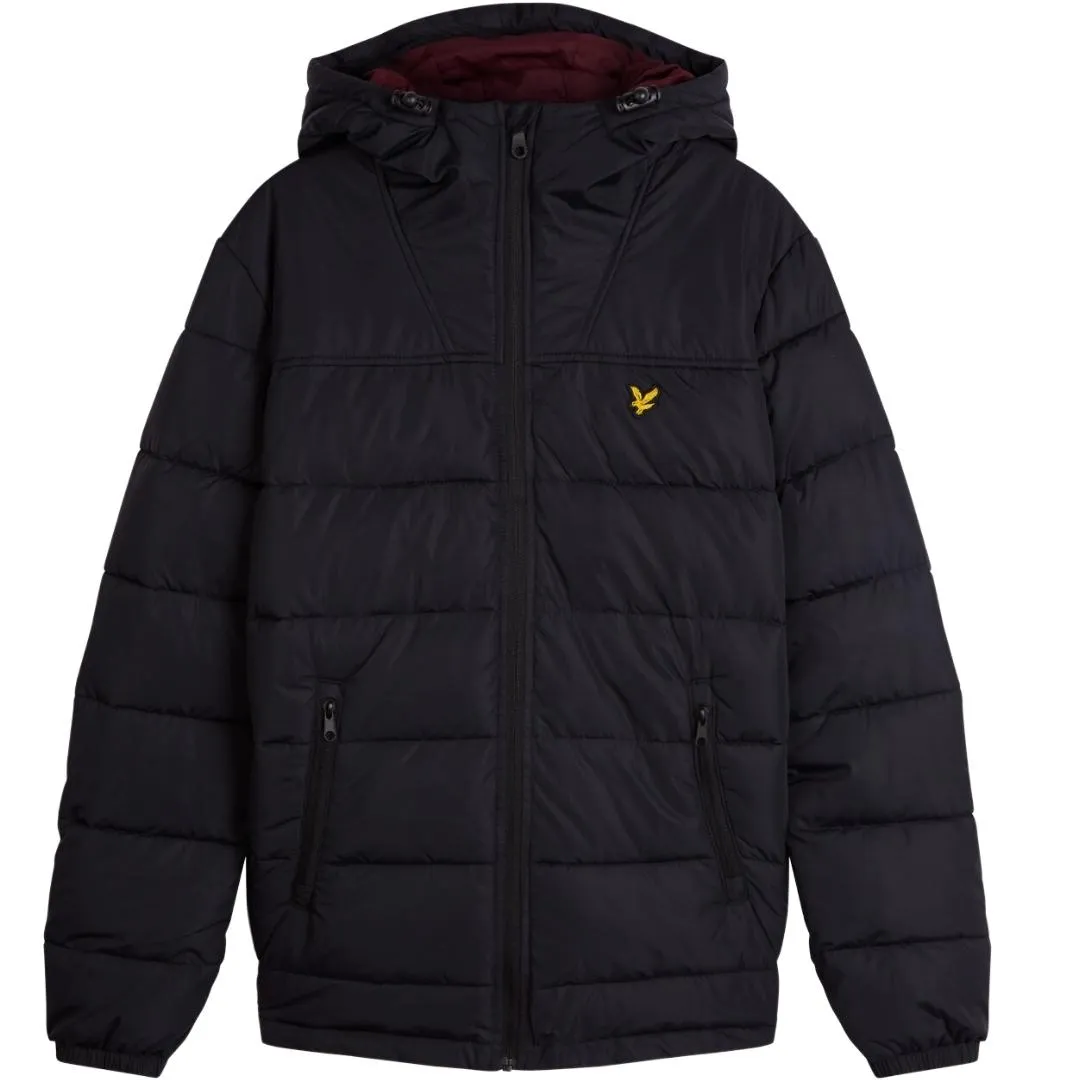 Lyle & Scott Branded Black Hooded Jacket